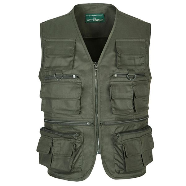men big size summer shooting waistcoats brand multi-pocket pgrapher reporter work vest tactical middle age men cargo vest, Black;white
men big size summer shooting waistcoats brand multi-pocket pgrapher reporter work vest tactical middle age men cargo vest, Black;white