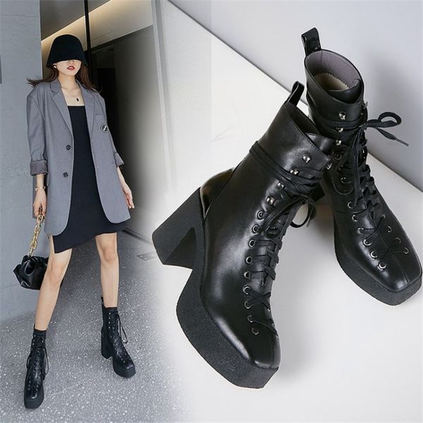 pxelena retro rome combat motorcycle boots women genuine leather chunky block high heels gothic punk rock shoes autumn winter 39, Black
pxelena retro rome combat motorcycle boots women genuine leather chunky block high heels gothic punk rock shoes autumn winter 39, Black