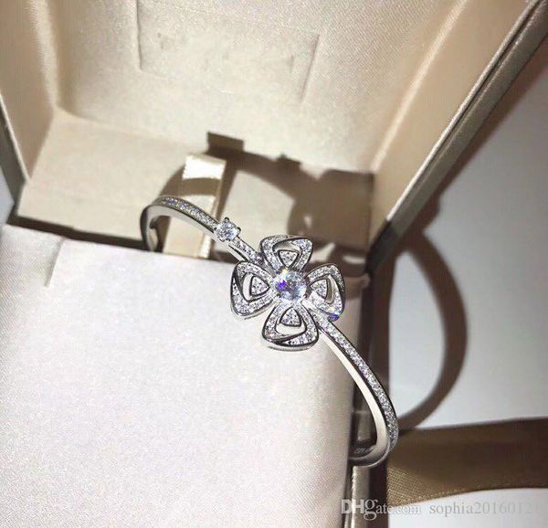 luxury fiorever s925 sterling silver full crystal four leaf clover flower charm open bangle for women, Black
luxury fiorever s925 sterling silver full crystal four leaf clover flower charm open bangle for women, Black