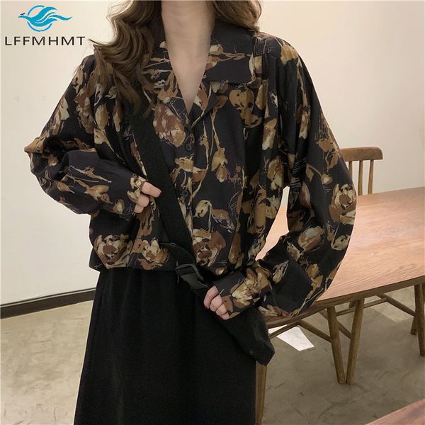 women spring fashion vintage printed lapel long sleeve shirt office lady v-neck casual loose wild blouse female korean style top, White
women spring fashion vintage printed lapel long sleeve shirt office lady v-neck casual loose wild blouse female korean style top, White