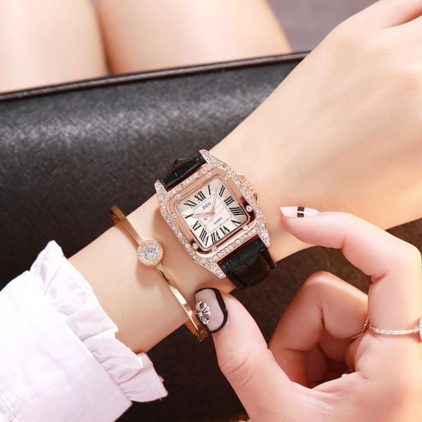 damski women for band leather ladies diamond quartz female wristwatch watch fashion luxury zegarek square clock women's watch puehb, Slivery;brown
damski women for band leather ladies diamond quartz female wristwatch watch fashion luxury zegarek square clock women's watch puehb, Slivery;brown