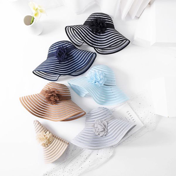 wide brim hats mingjiebihuo fashion stripe mesh flowers sun hat summer women gilrs favorite lovely, Blue;gray
wide brim hats mingjiebihuo fashion stripe mesh flowers sun hat summer women gilrs favorite lovely, Blue;gray