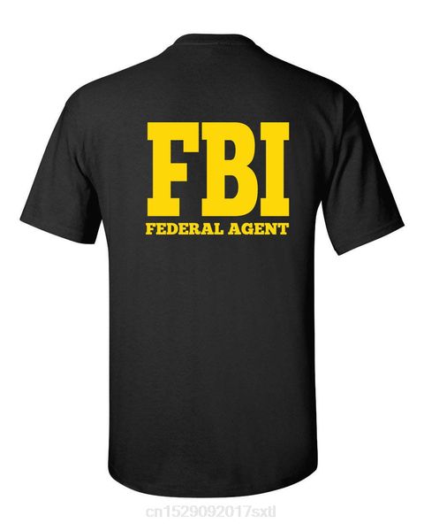fbi federal agent bureau investigation front & back print men tshirt