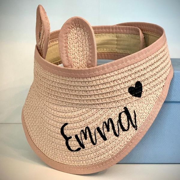 custom kids hat personalized ears beige or pink kids straw sun hat with visor. cute beach straw hat. summer hat, Slivery;white
custom kids hat personalized ears beige or pink kids straw sun hat with visor. cute beach straw hat. summer hat, Slivery;white