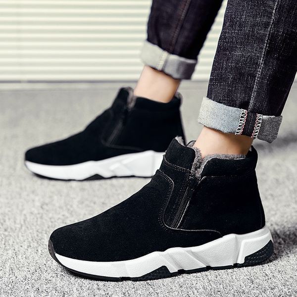 boots men winter 2021 snow comfort thick plush shoes ankle zipper sneakers footwear, Black
boots men winter 2021 snow comfort thick plush shoes ankle zipper sneakers footwear, Black
