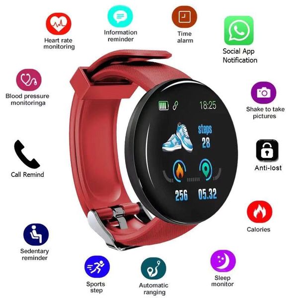 2020 new smart watch d18 men women automatic watch round bluetooth intelligent clock waterproof sport tracker android ios
2020 new smart watch d18 men women automatic watch round bluetooth intelligent clock waterproof sport tracker android ios