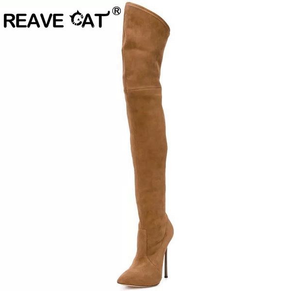 reave cat plus size 33-43 slip on women boots flock over the knee high heel long boots botas feminina casual shoes women a1262, Black
reave cat plus size 33-43 slip on women boots flock over the knee high heel long boots botas feminina casual shoes women a1262, Black