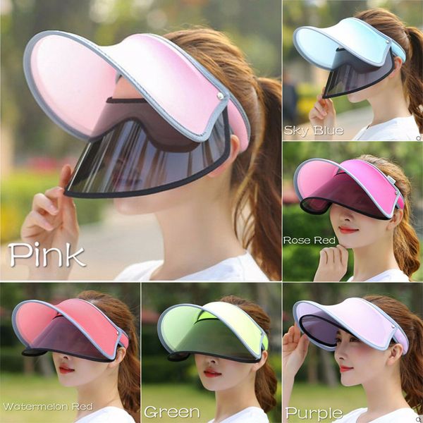 women retractable double sun hat uv protection e empty sunbonnet cap outdoor thj99, Blue;gray
women retractable double sun hat uv protection e empty sunbonnet cap outdoor thj99, Blue;gray