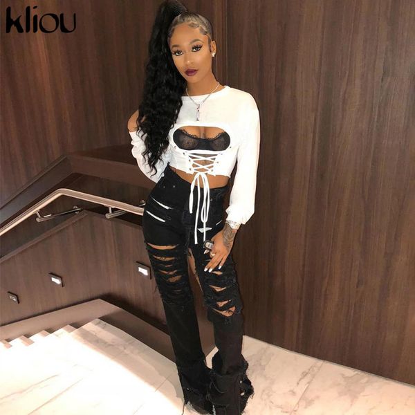 Kliou women white sweatshirts 2019 autumn long sleeve lace up bandage design crop top loose hollow out casual hoodies solid
Kliou women white sweatshirts 2019 autumn long sleeve lace up bandage design crop top loose hollow out casual hoodies solid