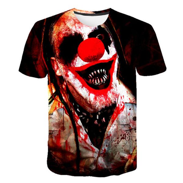 the clown male lovely short sleeved 3d print shirts oversized horror funny men clothing
the clown male lovely short sleeved 3d print shirts oversized horror funny men clothing