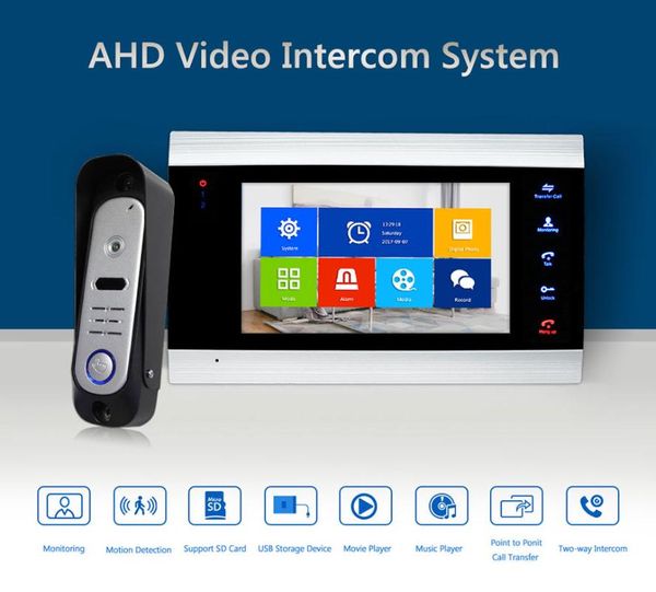 hd video doorphone motion detection video record doorbell waterproof ir 720p ahd camera villa intercom system
hd video doorphone motion detection video record doorbell waterproof ir 720p ahd camera villa intercom system