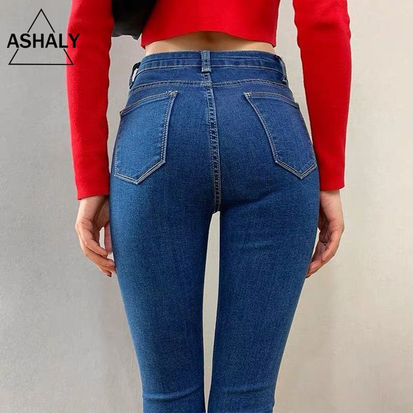 women's jeans summer high waist hips tight female elastic thin trousers slim feet pants, Blue
women's jeans summer high waist hips tight female elastic thin trousers slim feet pants, Blue