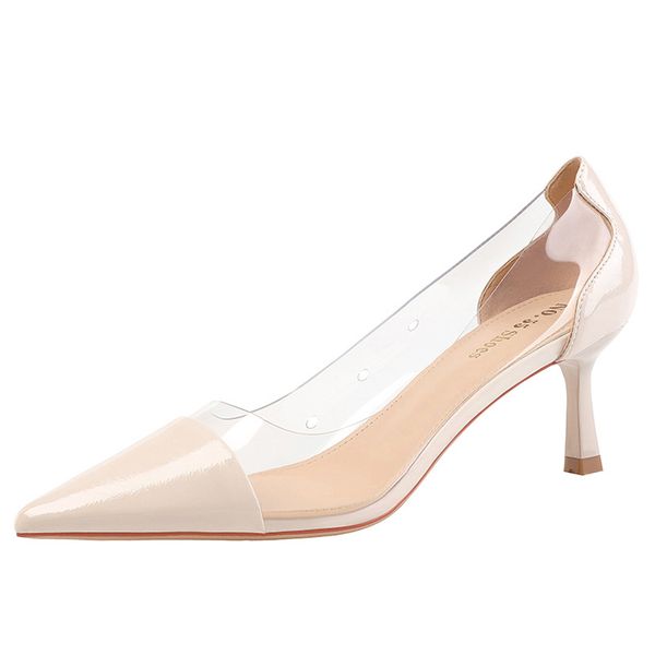 breathable pumps glass glue female high heels pointed female high heels transparent thin, Black
breathable pumps glass glue female high heels pointed female high heels transparent thin, Black