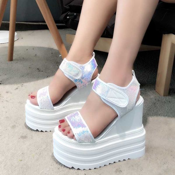 fish mouth muffin bottom women's shoes summer new korean version of the wild increase sneakers roman slope with thick sandals, Black
fish mouth muffin bottom women's shoes summer new korean version of the wild increase sneakers roman slope with thick sandals, Black