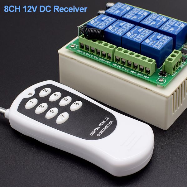 smart home control 433mhz universal wireless remote dc 12v 8ch rf relay and transmitter garage/led/light/fan/home appliance switch
smart home control 433mhz universal wireless remote dc 12v 8ch rf relay and transmitter garage/led/light/fan/home appliance switch