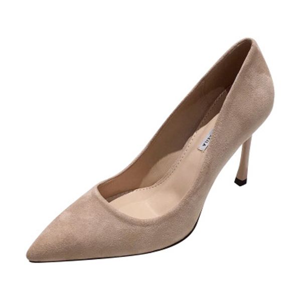 2020 spring, summer and autumn new fashion all-match pointed toe stiletto temperament suede large size with heel shoes, Black
2020 spring, summer and autumn new fashion all-match pointed toe stiletto temperament suede large size with heel shoes, Black