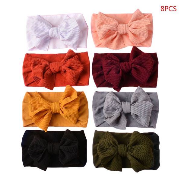 8 pcs baby infants toddler turban nylon hair band bowknot wide elastic headband, Slivery;white
8 pcs baby infants toddler turban nylon hair band bowknot wide elastic headband, Slivery;white