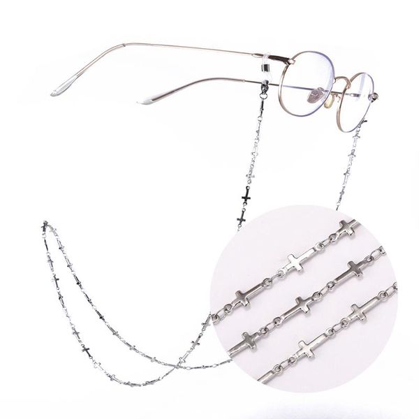 teamer 78cm cross stainless steel sunglasses chain women crucifix reading glasses chains lanyards hanging neck eyewear cord, Silver
teamer 78cm cross stainless steel sunglasses chain women crucifix reading glasses chains lanyards hanging neck eyewear cord, Silver