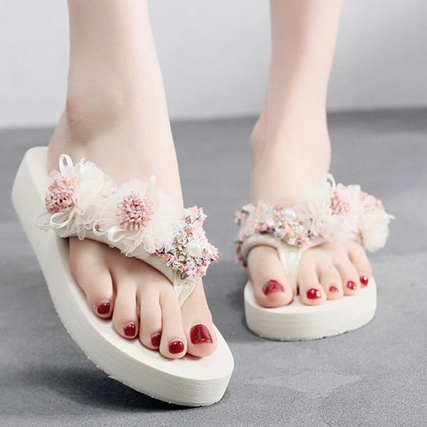 women slippers with flower summer fashion bohemian summer female flip flops beach non-slip wedges slippers thick bottom g3, Black
women slippers with flower summer fashion bohemian summer female flip flops beach non-slip wedges slippers thick bottom g3, Black