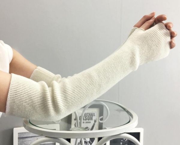 womens long cotton knit hand gloves sleeves, Blue;gray
womens long cotton knit hand gloves sleeves, Blue;gray