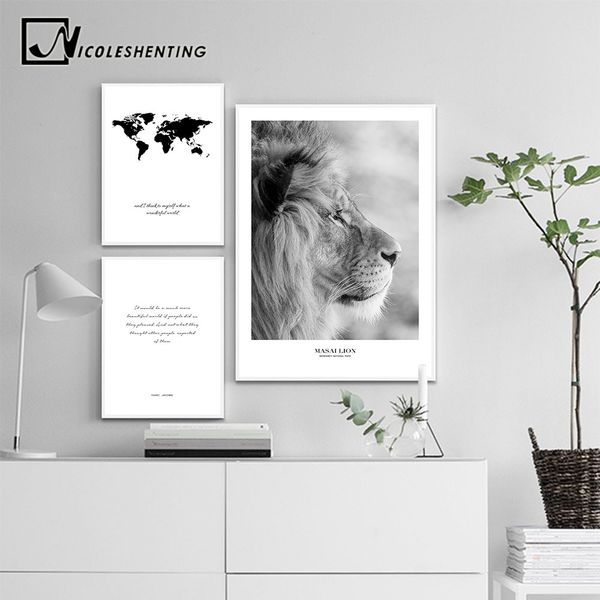 scandinavian black white poster nordic canvas wall art print africa animal lion painting decorative picture home decoration
scandinavian black white poster nordic canvas wall art print africa animal lion painting decorative picture home decoration
