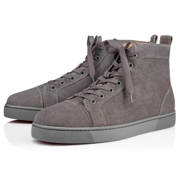 grey suede leather high sneakers for men women red bottom shoes man skateboard walking,casual sports comfort chaussures, Black
grey suede leather high sneakers for men women red bottom shoes man skateboard walking,casual sports comfort chaussures, Black