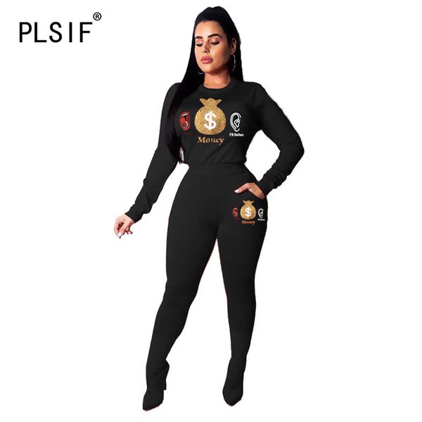 special design women set long sleeve o neck and long pant suit lady print 2 pieces outfits matching suit, Gray 
special design women set long sleeve o neck and long pant suit lady print 2 pieces outfits matching suit, Gray