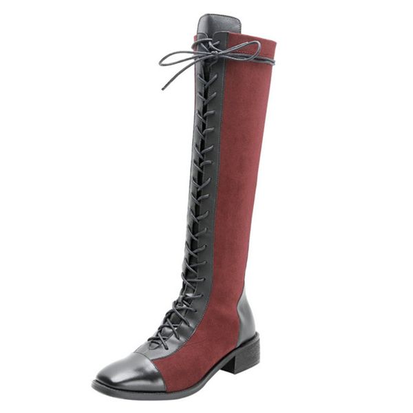patchwork genuine leather women knee high boots winter brand riding boots night club shoes woman big size, Black
patchwork genuine leather women knee high boots winter brand riding boots night club shoes woman big size, Black