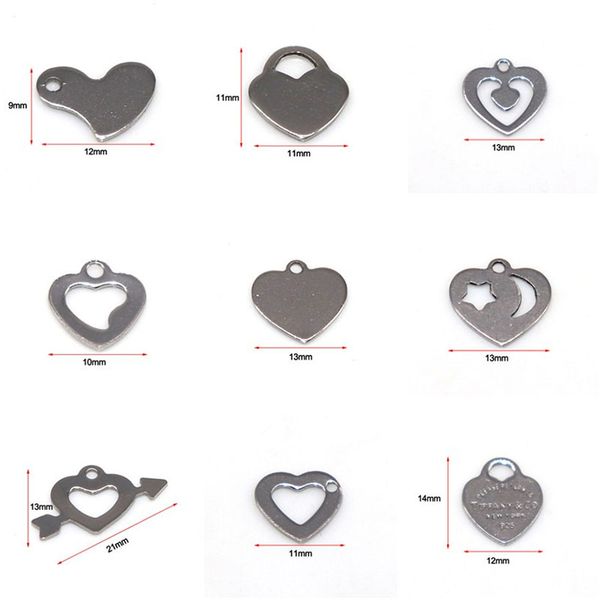 charms 9 styles 50pcs/lot metal vintage hearts charm glossy pendant for earring jewelry making stainless steel silver plated, Bronze;silver
charms 9 styles 50pcs/lot metal vintage hearts charm glossy pendant for earring jewelry making stainless steel silver plated, Bronze;silver