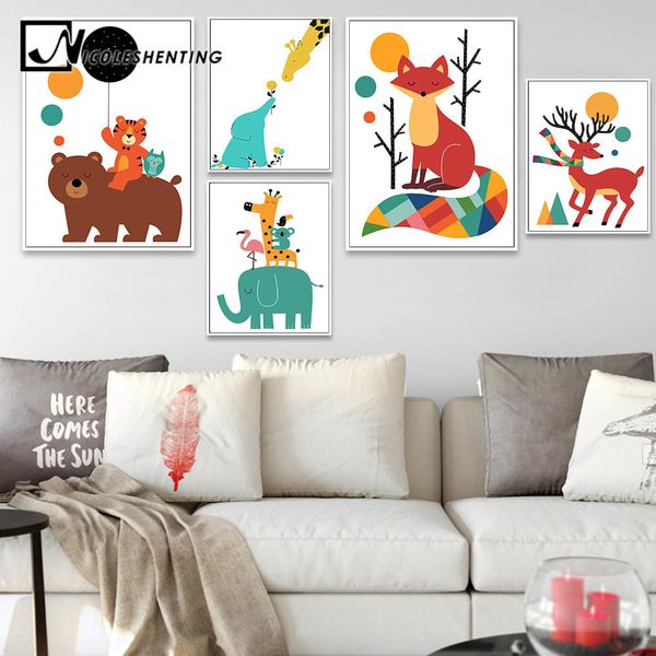 nordic art cartoon bear elephant tiger minimalism poster canvas painting kawaii cartoon wall picture print baby room decoration
nordic art cartoon bear elephant tiger minimalism poster canvas painting kawaii cartoon wall picture print baby room decoration