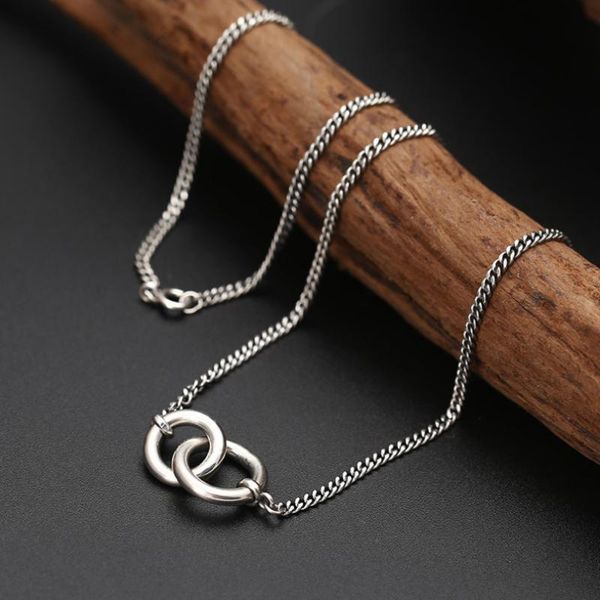 solid silver double loops rretro necklaces for women pure silver fashion chain s925 necklaces jewelry gift
solid silver double loops rretro necklaces for women pure silver fashion chain s925 necklaces jewelry gift