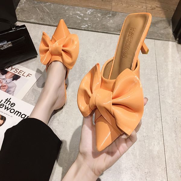 bow mules shoes women high heel pointed toe slippers women shoes summer brand design closed toe slippers sandals 2020, Black
bow mules shoes women high heel pointed toe slippers women shoes summer brand design closed toe slippers sandals 2020, Black
