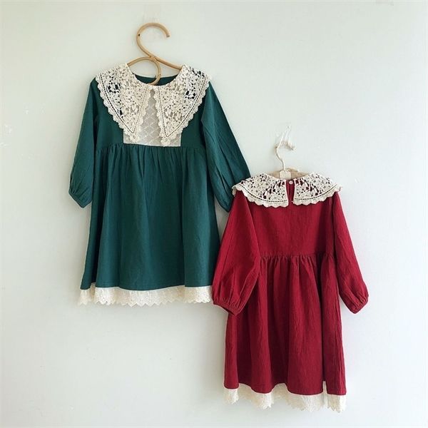 2020 autumn new girls' lace collar cotton long-sleeved dress toddler girl fall clothes flower girl dresses 0924, Red;yellow
2020 autumn new girls' lace collar cotton long-sleeved dress toddler girl fall clothes flower girl dresses 0924, Red;yellow