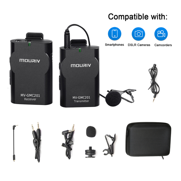 wireless lavalier microphone with real-time monitor compatible with smartphone tablet dslr camera camcorder recorder vlogg
wireless lavalier microphone with real-time monitor compatible with smartphone tablet dslr camera camcorder recorder vlogg