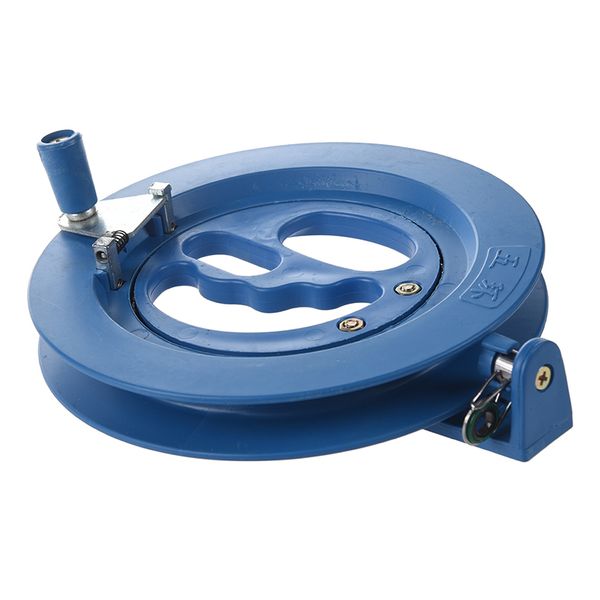 kite tool ballbearing blue plastic reel line winder new