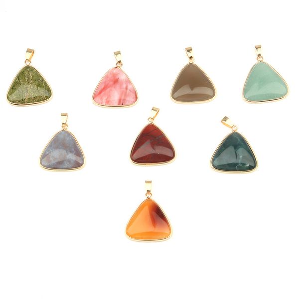 triangle-covered semi-precious stone pendants making for jewelry necklace elegant accessories gift for women size 37x27x6mm, Bronze;silver
triangle-covered semi-precious stone pendants making for jewelry necklace elegant accessories gift for women size 37x27x6mm, Bronze;silver