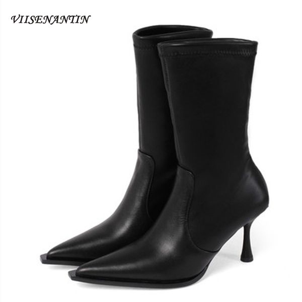 net celebrity high-heeled knight boots square toe thick heel over the knee boots stretch fashion catwalk women, Black 
net celebrity high-heeled knight boots square toe thick heel over the knee boots stretch fashion catwalk women, Black