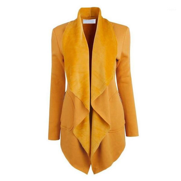 length women coats new women clothing 20fw elegant women jackets causal solid color lapel neck long sleeve mid, Black;brown
length women coats new women clothing 20fw elegant women jackets causal solid color lapel neck long sleeve mid, Black;brown