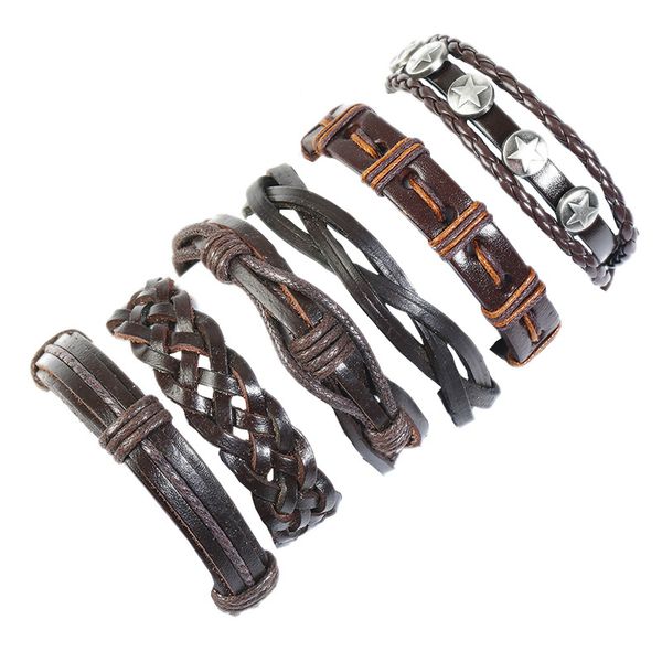 simple star bracelets adjustable genuine leather women woven wrap bangles fashion mens multilayer braided beaded diy jewelry accessory, Golden;silver
simple star bracelets adjustable genuine leather women woven wrap bangles fashion mens multilayer braided beaded diy jewelry accessory, Golden;silver