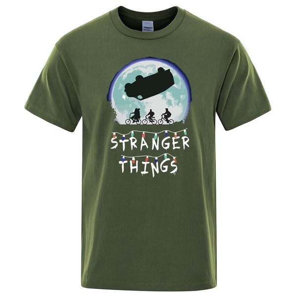 stranger things upside down print short sleeve men t shirt casual funny mens harajuku streetwear 2020 cotton t-shirt mens