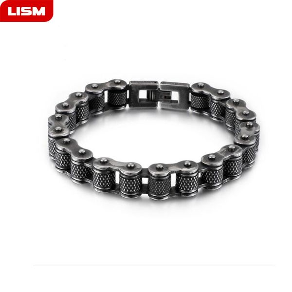 link, chain punk vintage men's bracelets & bangles man biker bicycle motorcycle fashion 316l stainless steel jewelry drop, Black
link, chain punk vintage men's bracelets & bangles man biker bicycle motorcycle fashion 316l stainless steel jewelry drop, Black