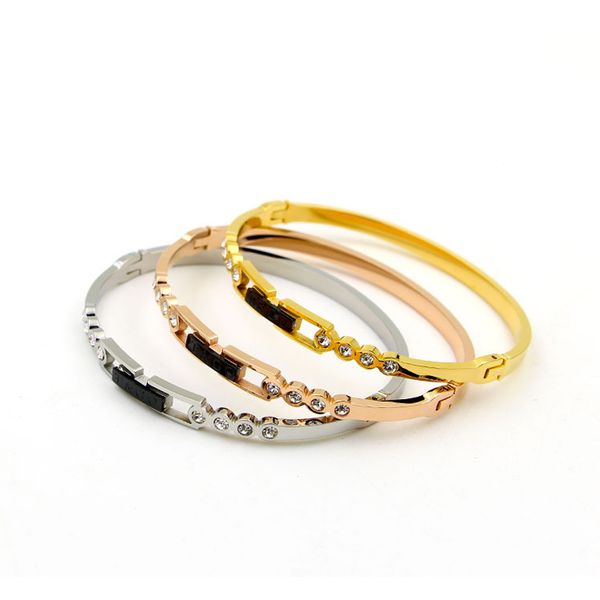 bangle fashion crystal stainless steel bracelets & bangles for women jewelry cuff woman design, Black
bangle fashion crystal stainless steel bracelets & bangles for women jewelry cuff woman design, Black