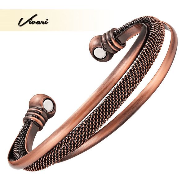 vivari antique fashion magnetic 100% pure copper bangle bracelets for women multiple layers health jewelry wristband charm y200810, Black
vivari antique fashion magnetic 100% pure copper bangle bracelets for women multiple layers health jewelry wristband charm y200810, Black