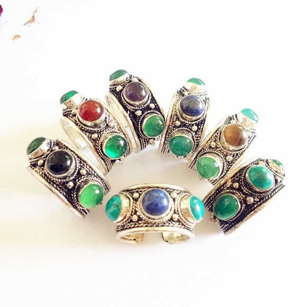 tibetan metal rings inlaid multi stone beads open ring for man multi colors r043, Golden;silver
tibetan metal rings inlaid multi stone beads open ring for man multi colors r043, Golden;silver