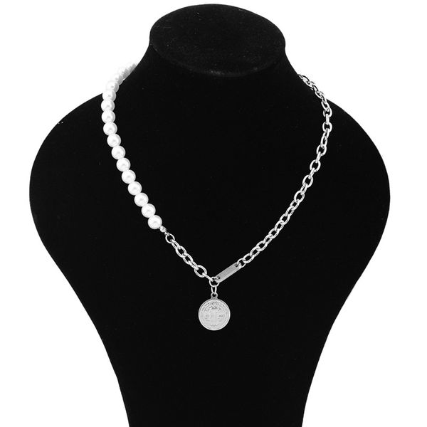 fashion female double-sided disc necklace round bead chain mixed necklace clavicle chain sale, Silver
fashion female double-sided disc necklace round bead chain mixed necklace clavicle chain sale, Silver