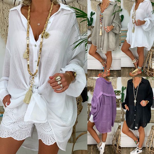 womens designer irregular loose blouses plus size fashion lapel neck shirts spring summer casual solid color clothes, White
womens designer irregular loose blouses plus size fashion lapel neck shirts spring summer casual solid color clothes, White