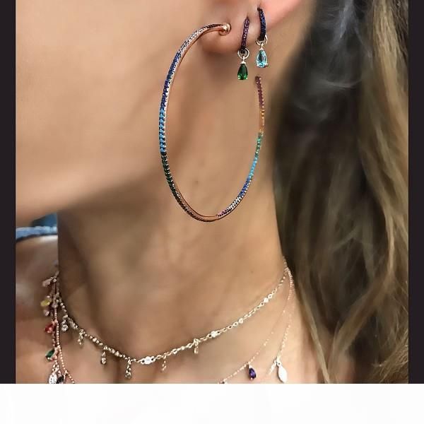 earring rose gold color 45mm colorful hoop multi color stone romantic chic gorgeous women ladies rainbow hoop earring, Golden;silver
earring rose gold color 45mm colorful hoop multi color stone romantic chic gorgeous women ladies rainbow hoop earring, Golden;silver