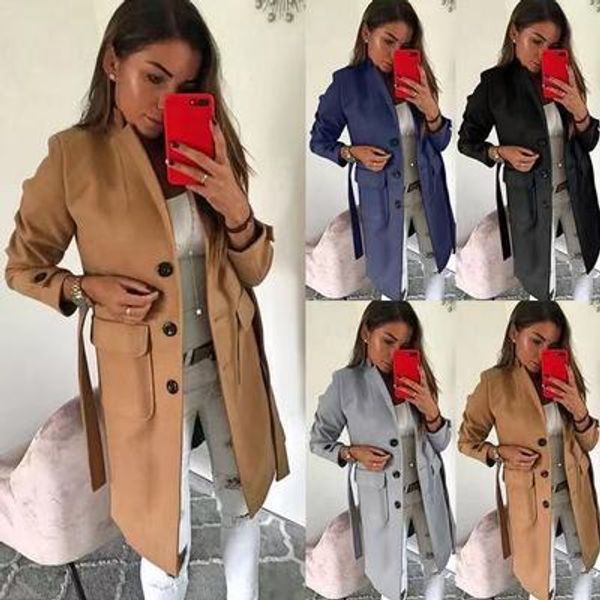 women winter wool long coats slim outerwear jackets long sleeve turn down collar coat, Black
women winter wool long coats slim outerwear jackets long sleeve turn down collar coat, Black
