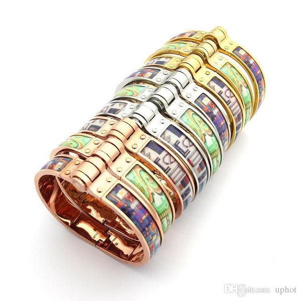 new arrival brand punk men and women enamel in 6.3*4.6cm stainless steel band h bangle with green and purple and white color desig, Black
new arrival brand punk men and women enamel in 6.3*4.6cm stainless steel band h bangle with green and purple and white color desig, Black