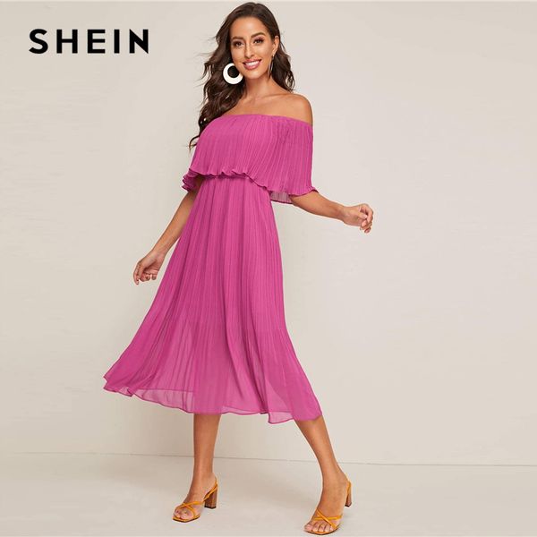 shein pink pleated foldover flare hem chiffon bardot dress women summer a line high waist solid off shoulder boho long dresses, Black;gray
shein pink pleated foldover flare hem chiffon bardot dress women summer a line high waist solid off shoulder boho long dresses, Black;gray